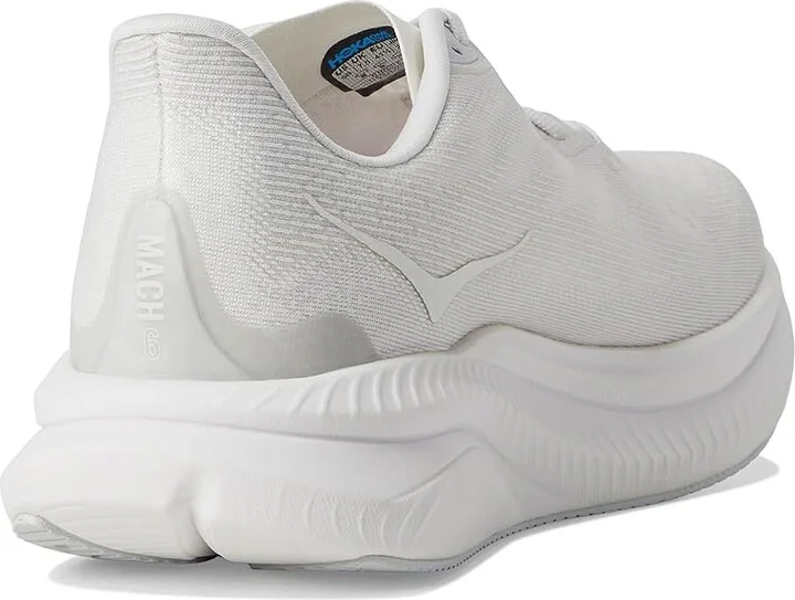 Hoka Mach 6 Women's Shoes White/White 1 : 10 B - Medium, Textile - Image 4
