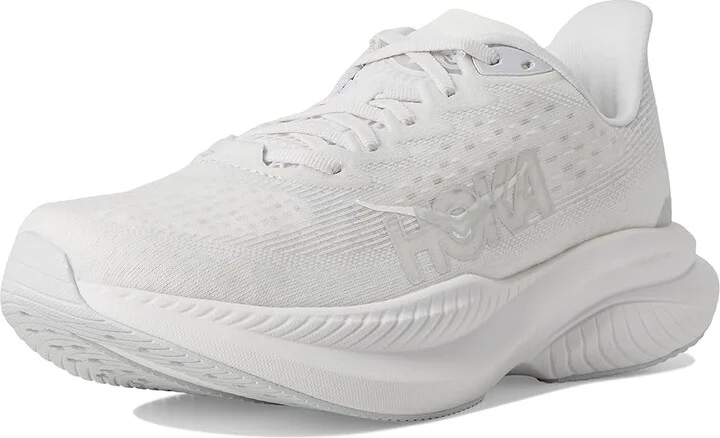 Hoka Mach 6 Women's Shoes White/White 1 : 10 B - Medium, Textile - Image 5