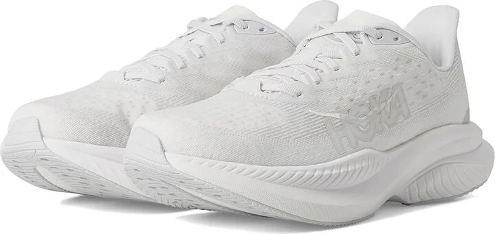 Hoka Mach 6 Women's Shoes White/White 1 : 10 B - Medium, Textile