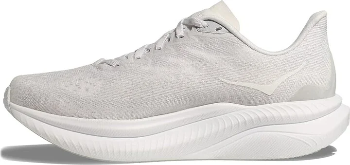 Hoka Mach 6 Women's Shoes White/White : 8.5 B - Medium, Textile - Image 6