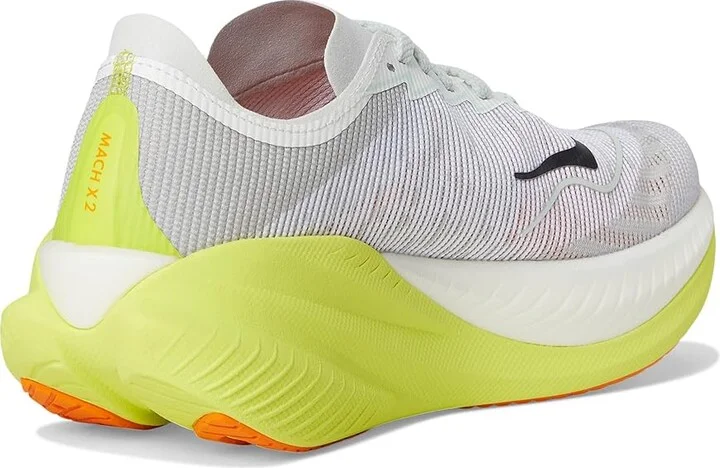 Hoka Mach X 2 Men's Running Shoes Frost/Citrus : 13 D - Medium, Canvas/Rubber - Image 4