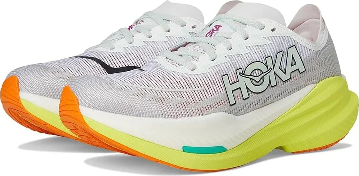 Hoka Mach X 2 Men's Running Shoes Frost/Citrus : 13 D - Medium, Canvas/Rubber