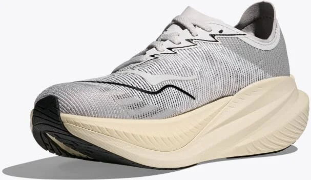 HOKA Mach X 2 Shoes in White/Cosmic Grey - Image 3