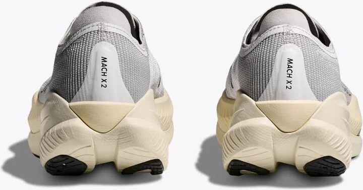 HOKA Mach X 2 Shoes in White/Cosmic Grey - Image 5