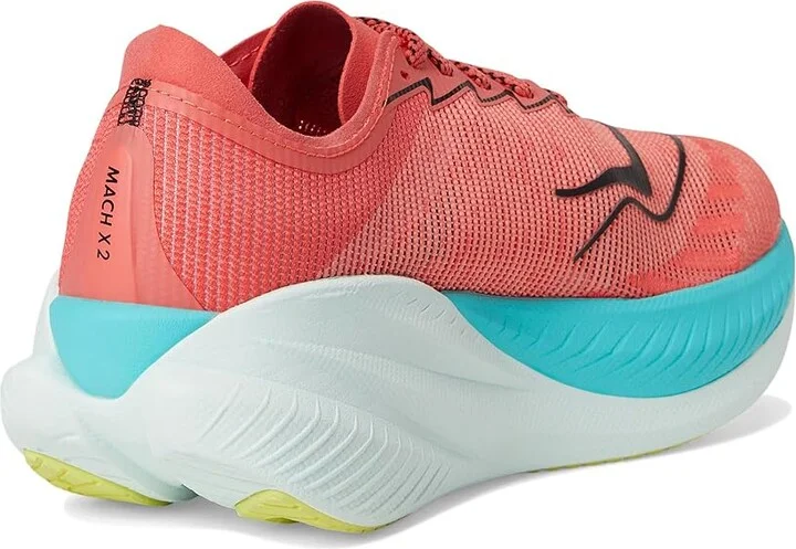 Hoka Mach X 2 Women's Running Shoes Electric Coral : 8 B - Medium, Canvas/Rubber - Image 4