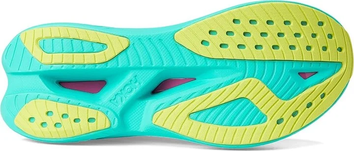 Hoka Mach X 2 Women's Running Shoes Frost/Electric Aqua : 8.5 B - Medium, Canvas/Rubber - Image 3