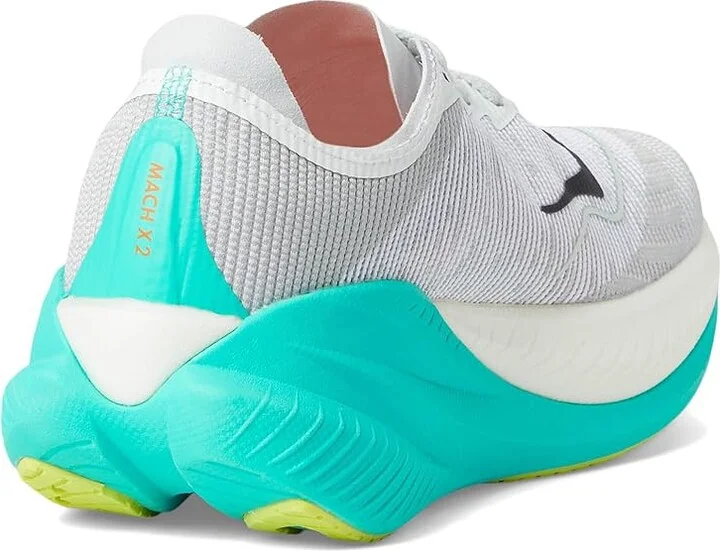 Hoka Mach X 2 Women's Running Shoes Frost/Electric Aqua : 8.5 B - Medium, Canvas/Rubber - Image 4
