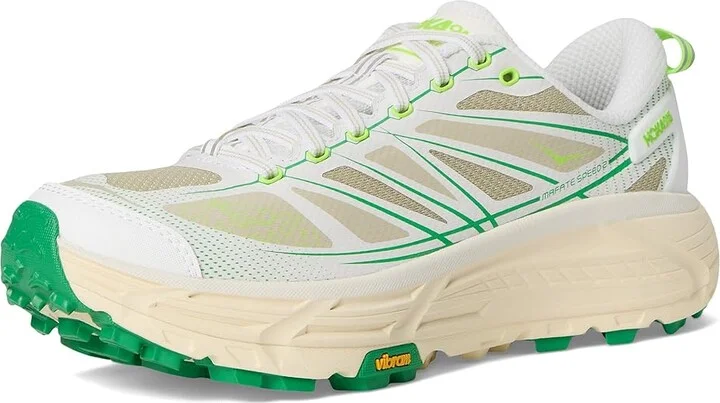 Hoka Mafate Speed 2 Running Shoes White/Fresh Cut Grass : Men's 10.5 - Women's 11.5 Medium, Textile - Image 5