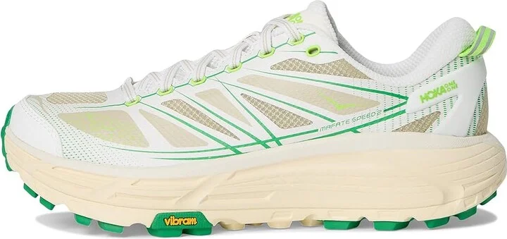 Hoka Mafate Speed 2 Running Shoes White/Fresh Cut Grass : Men's 10.5 - Women's 11.5 Medium, Textile - Image 6