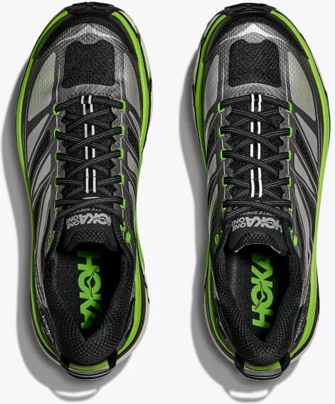 HOKA Mafate Speed 2 Shoes in Black/Electric Green - Image 2