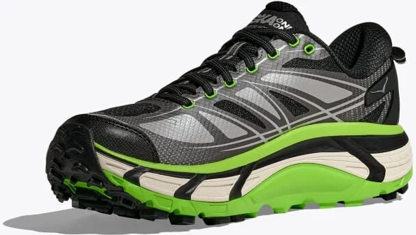 HOKA Mafate Speed 2 Shoes in Black/Electric Green - Image 3