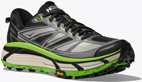 HOKA Mafate Speed 2 Shoes in Black/Electric Green - Image 6