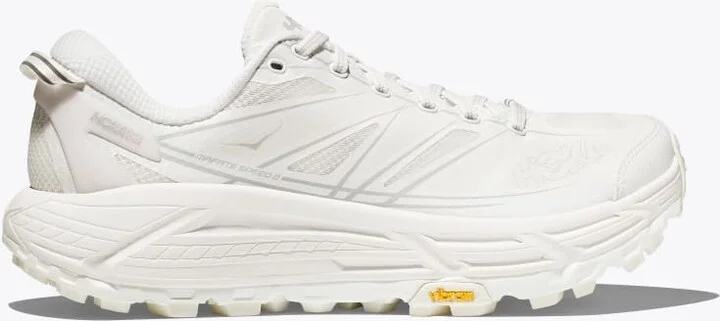 HOKA Mafate Speed 2 Shoes in White/Lunar Rock