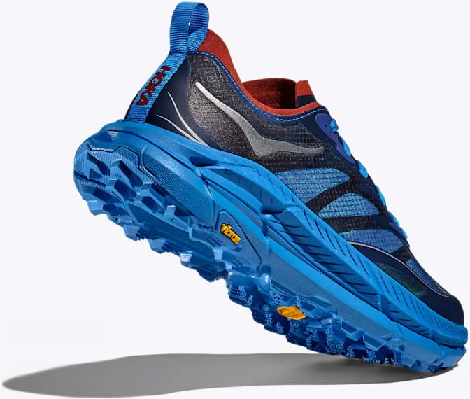 HOKA Mafate Speed 4 Lite Shoes in Electric Cobalt/Dry Chili - Image 4