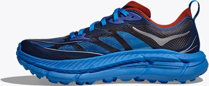 HOKA Mafate Speed 4 Lite Shoes in Electric Cobalt/Dry Chili - Image 8