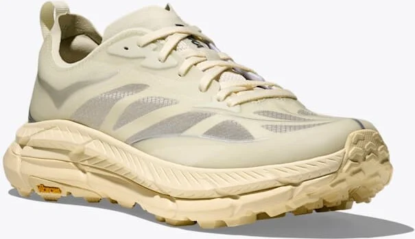 HOKA Mafate Speed 4 Lite Shoes in Truffle Salt/Vintage Yellow - Image 6
