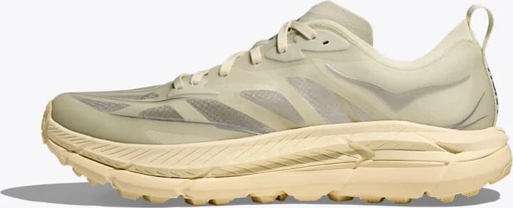 HOKA Mafate Speed 4 Lite Shoes in Truffle Salt/Vintage Yellow - Image 8