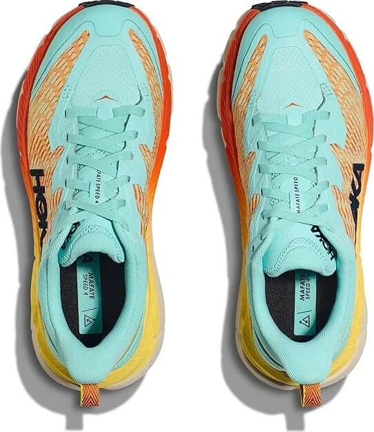 Hoka Mafate Speed 4 Women's Shoes Cloudless/Sherbet : 5.5 B - Medium, Textile - Image 2