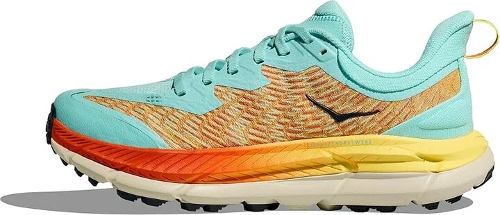 Hoka Mafate Speed 4 Women's Shoes Cloudless/Sherbet : 5.5 B - Medium, Textile - Image 5