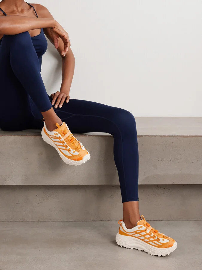 Hoka - Mafate Three2 Rubber-trimmed Mesh Sneakers - Orange - Image 2