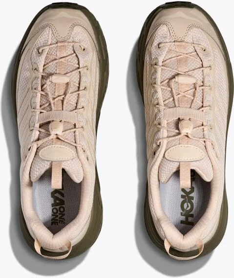 HOKA Mafate Three2 Shoes in Oat Milk/Eucalyptus - Image 2