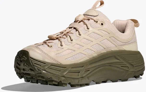 HOKA Mafate Three2 Shoes in Oat Milk/Eucalyptus - Image 3