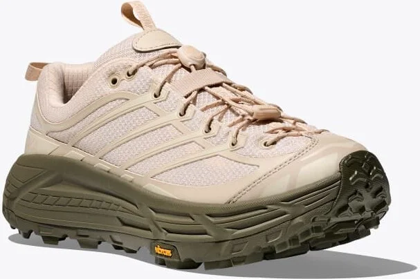 HOKA Mafate Three2 Shoes in Oat Milk/Eucalyptus - Image 6