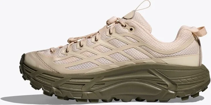 HOKA Mafate Three2 Shoes in Oat Milk/Eucalyptus - Image 8