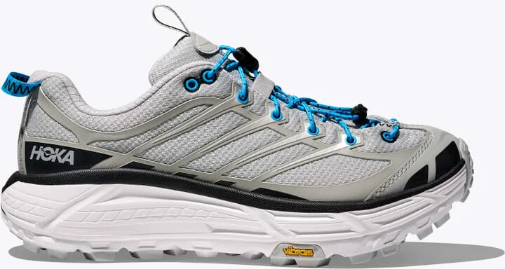 HOKA Mafate Three2 Shoes in Stardust/Skyward Blue