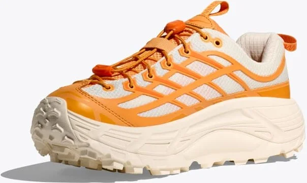 HOKA Mafate Three2 Shoes in Sun Coral/Alabaster - Image 3
