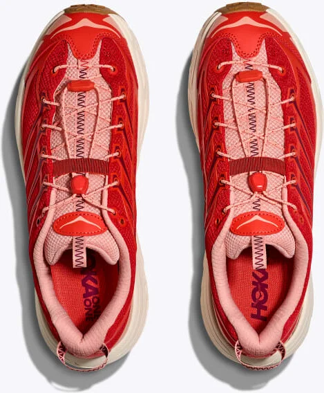 HOKA Mafate Three2 Shoes in Tomato/Vermillion - Image 2