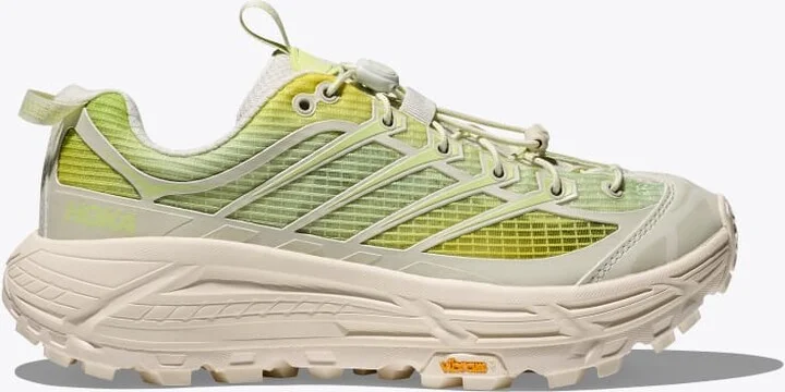 HOKA Mafate Three2 Shoes in Truffle Salt/Sour Lemon