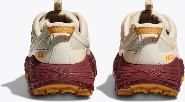 HOKA Mafate Three2 Shoes in Vanilla/Varsity Burgundy - Image 5