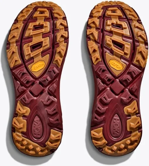 HOKA Mafate Three2 Shoes in Vanilla/Varsity Burgundy - Image 7