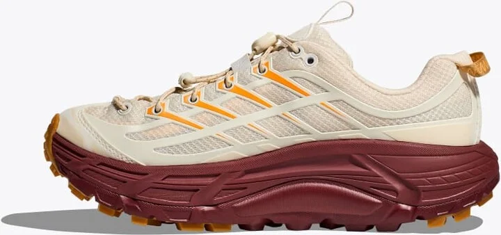 HOKA Mafate Three2 Shoes in Vanilla/Varsity Burgundy - Image 8