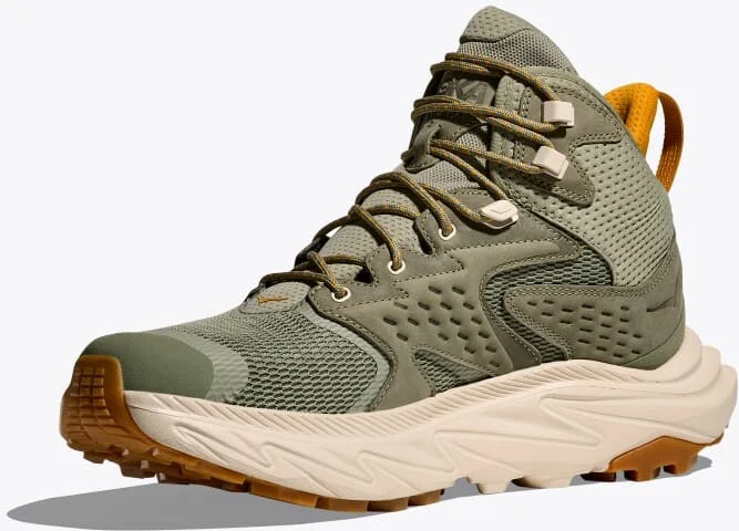 HOKA Men's Anacapa 2 Mid GTX Shoes in Sea Moss/Oat Milk - Image 3