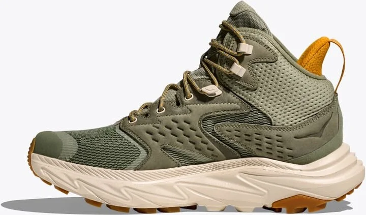 HOKA Men's Anacapa 2 Mid GTX Shoes in Sea Moss/Oat Milk - Image 8