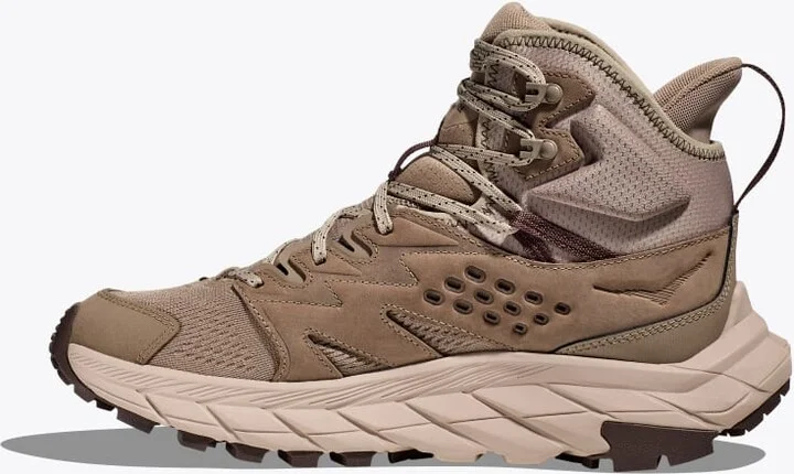 HOKA Men's Anacapa Breeze Mid Shoes in Dune/Oxford Tan - Image 8