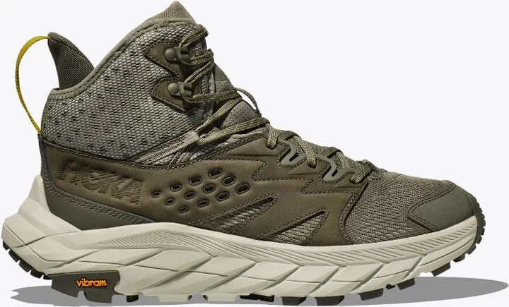 HOKA Men's Anacapa Breeze Mid Shoes in Olive Haze/Celadon Tint