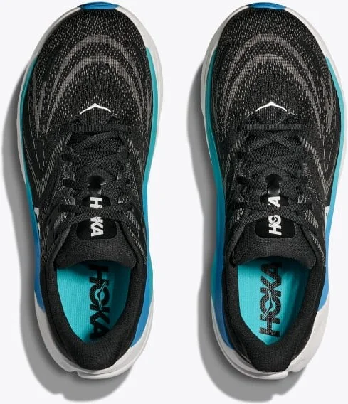 HOKA Men's Arahi 8 Shoes in Black/Skyward Blue - Image 2