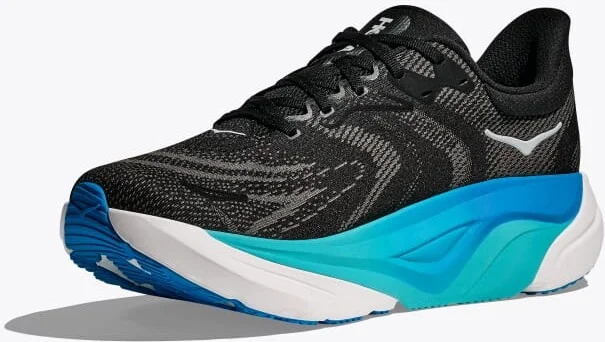 HOKA Men's Arahi 8 Shoes in Black/Skyward Blue - Image 3