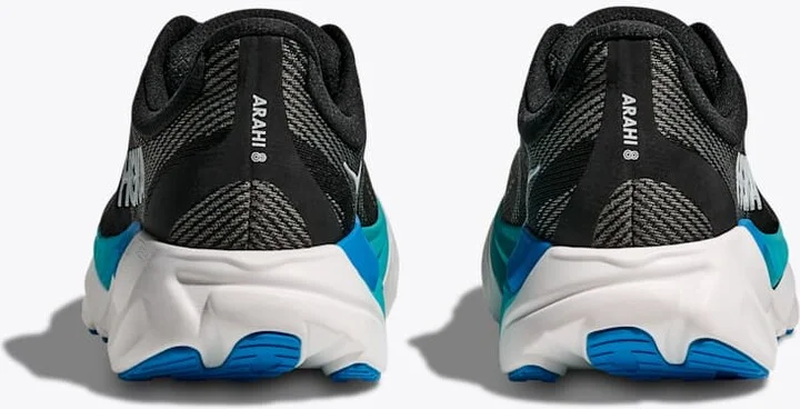 HOKA Men's Arahi 8 Shoes in Black/Skyward Blue - Image 5