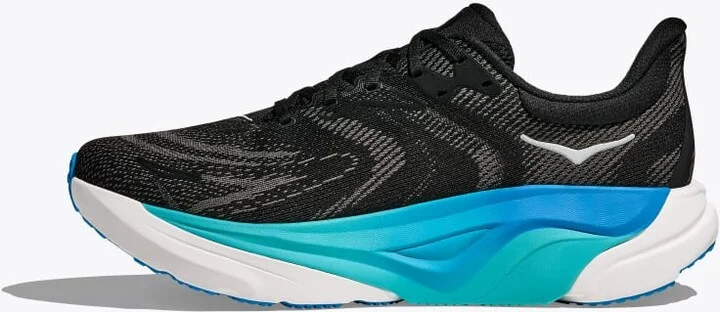 HOKA Men's Arahi 8 Shoes in Black/Skyward Blue - Image 8