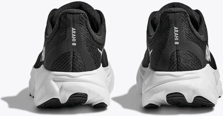HOKA Men's Arahi 8 Shoes in Black/White - Image 5