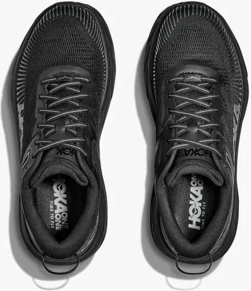 HOKA Men's Bondi 7 Shoes in Black/Black - Image 2