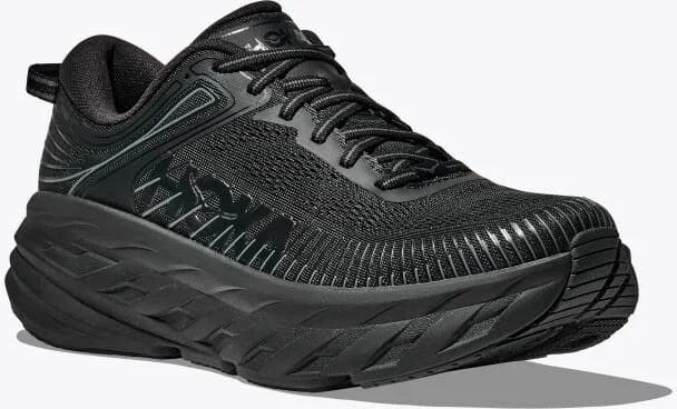 HOKA Men's Bondi 7 Shoes in Black/Black - Image 6