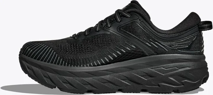 HOKA Men's Bondi 7 Shoes in Black/Black - Image 8