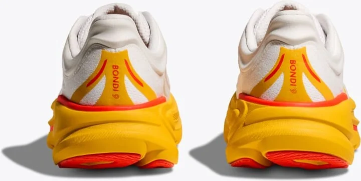 HOKA Men's Bondi 9 Shoes in Frost/Sunflower - Image 5