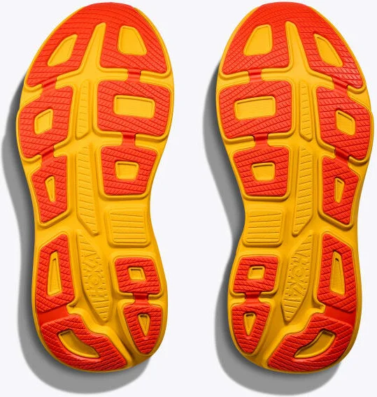 HOKA Men's Bondi 9 Shoes in Frost/Sunflower - Image 7