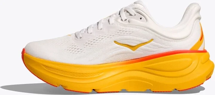 HOKA Men's Bondi 9 Shoes in Frost/Sunflower - Image 8